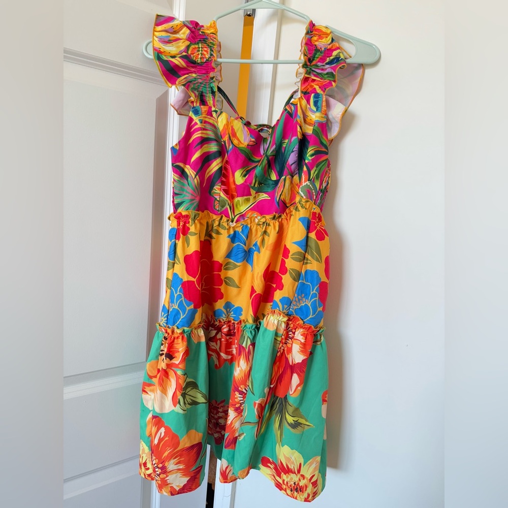 Colorful Floral Sleeveless Dress